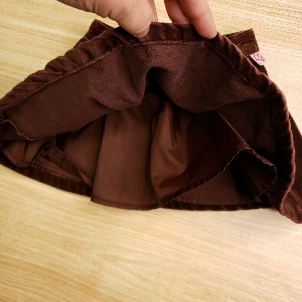 Kru Toddler Brown Velvet Embroidered Skirt 12 Mth - Picture 4 of 6